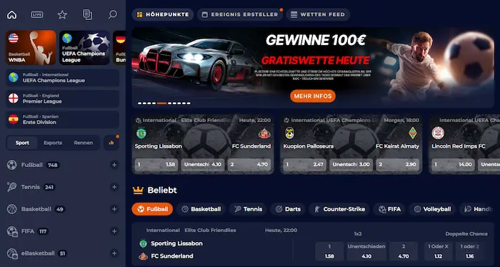 Nine Casino Schweiz sport